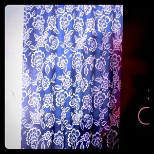 Navy blue shower curtain
